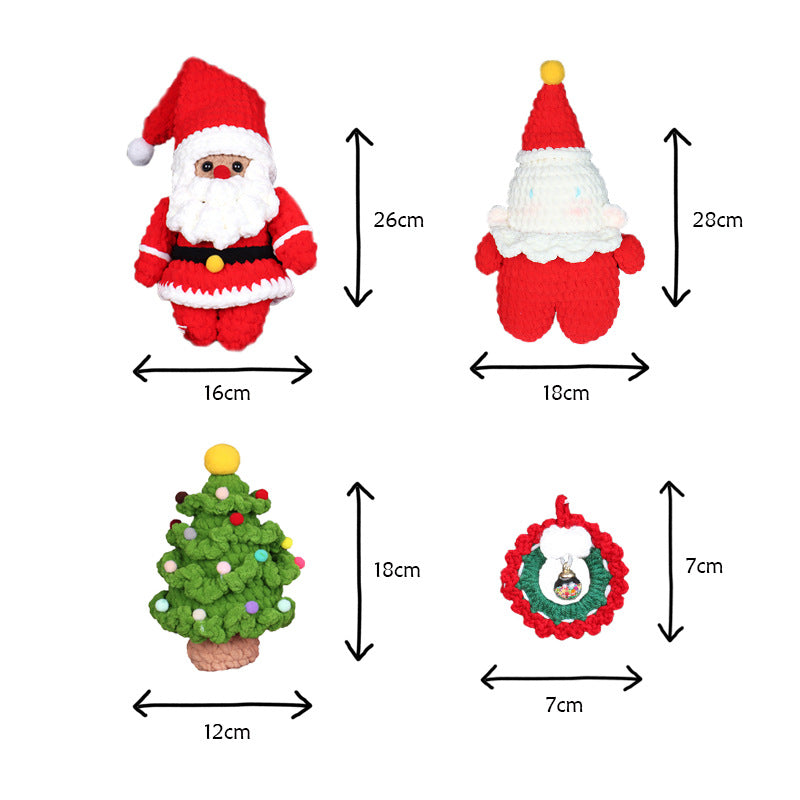 Wholesale Christmas garland keychain pendant wool hand-crocheted  Keychains Accessories