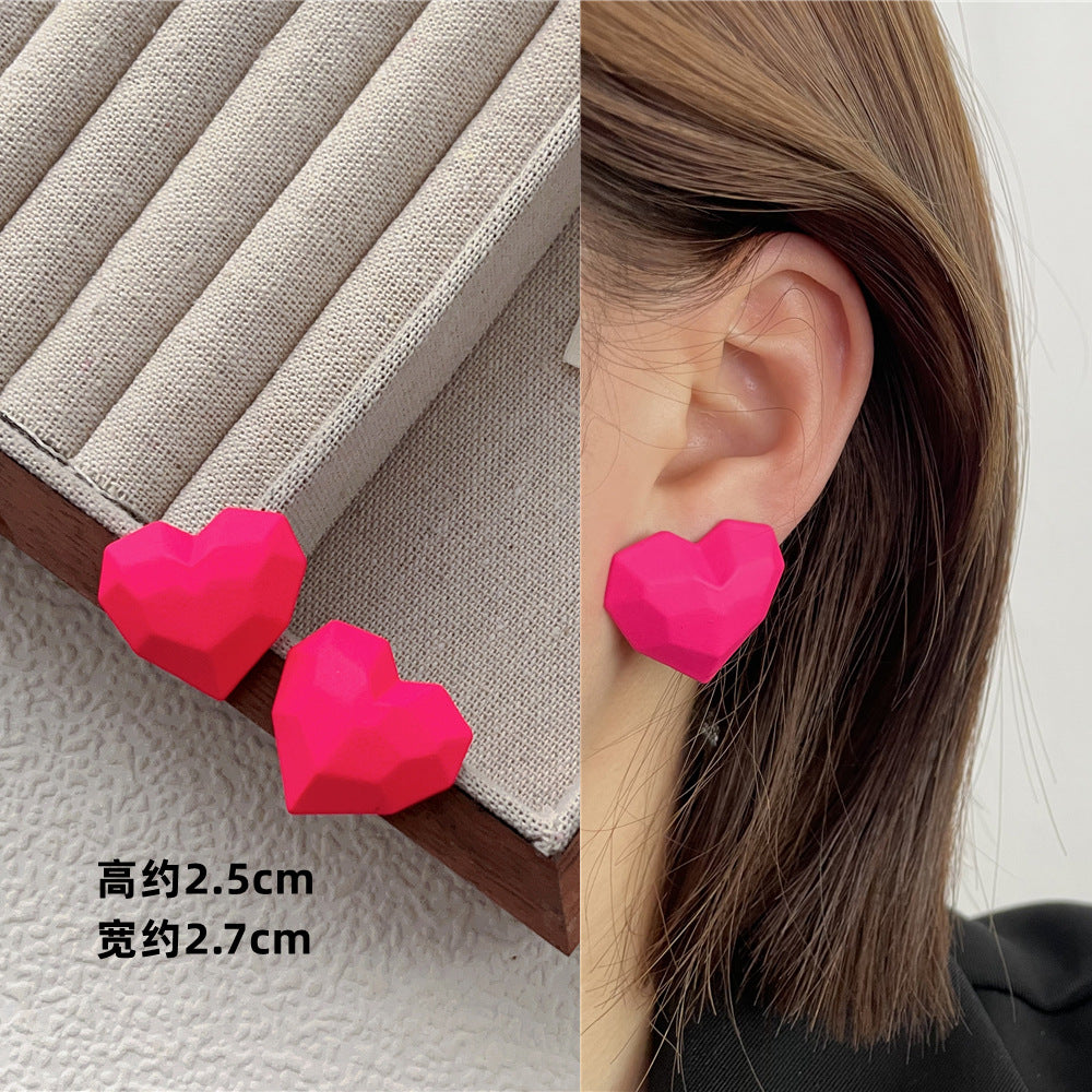 Wholesale Candy Color Geometric Square Circle C Shape Earrings