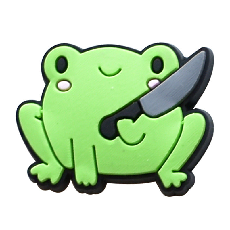 Wholesale Random 100pcs Small Animal PVC Soft Rubber Shoe Buckle Decoration ACC-SC-RYY056