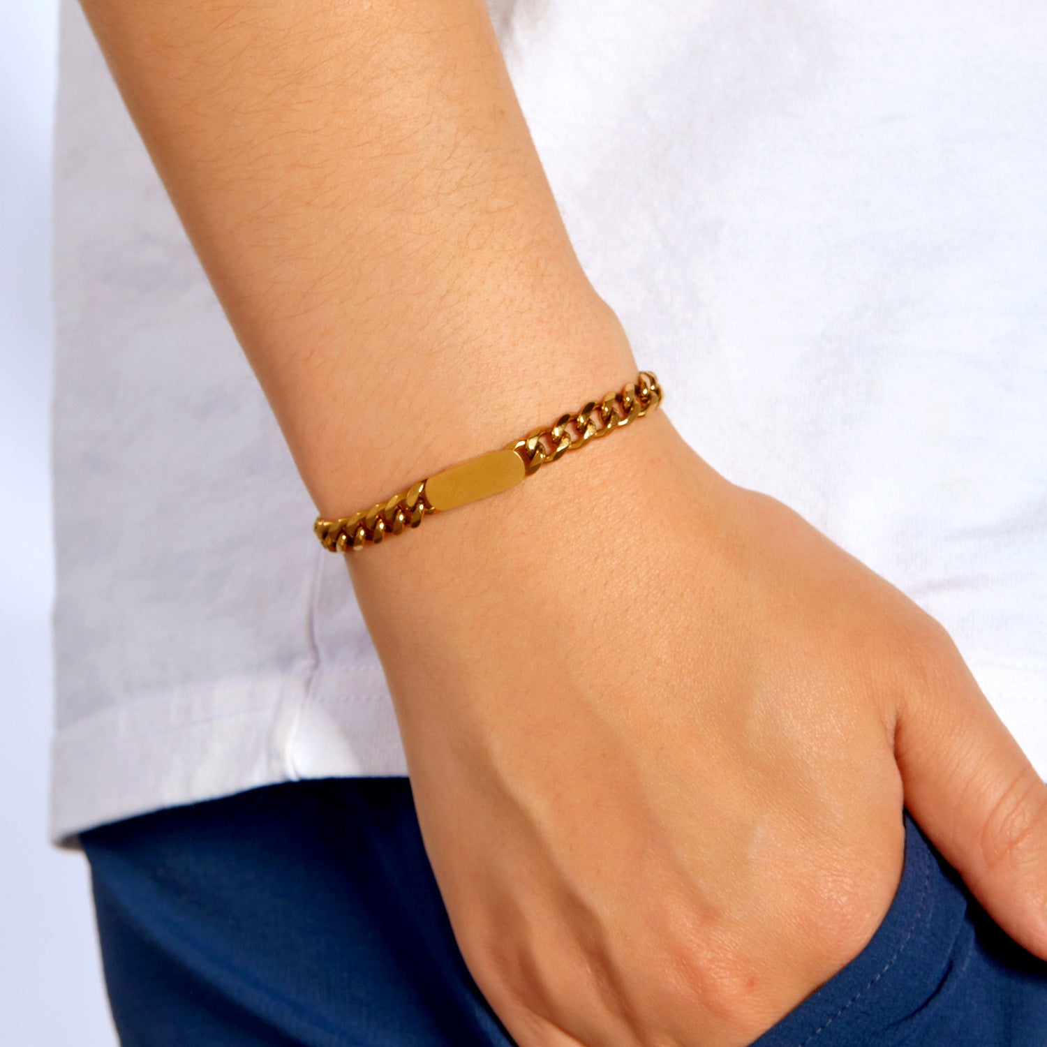 Wholesale Stainless Steel Engraved Bracelet  Metal Jewelry