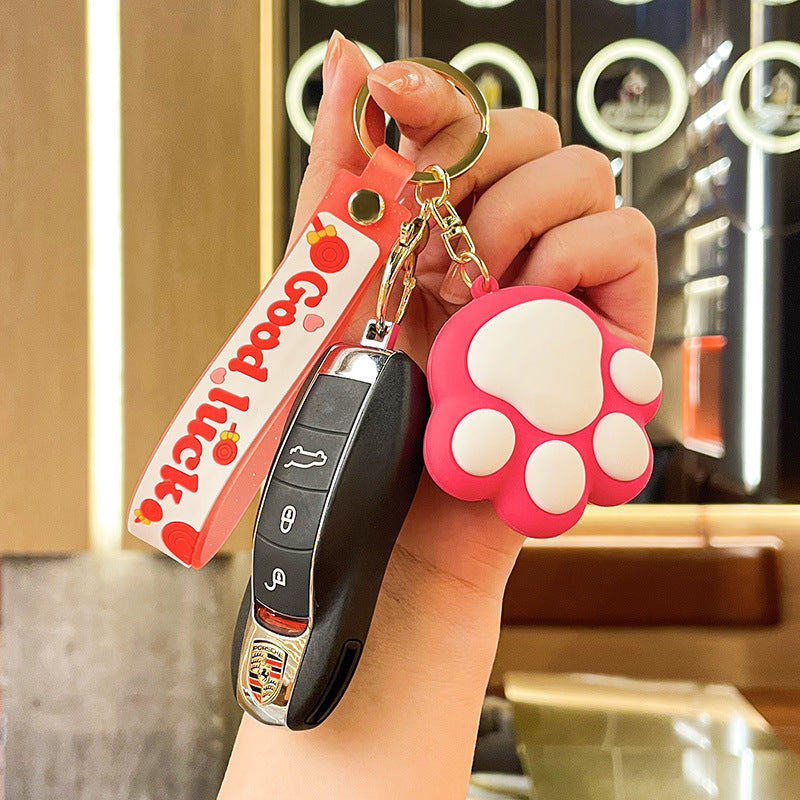 Wholesale Cartoon Dog Paw PVC Soft Glue Keychains Cute Keychain ACC-KC-XJY006