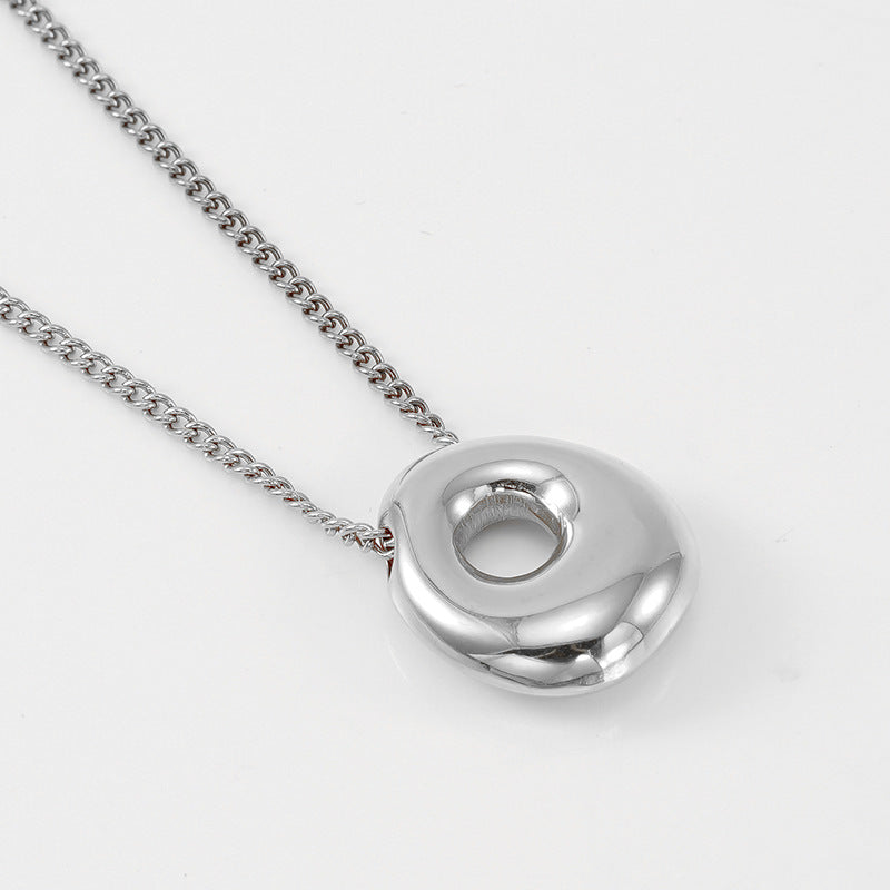 Wholesale Titanium Steel  balloon bubble letter pendant female necklace