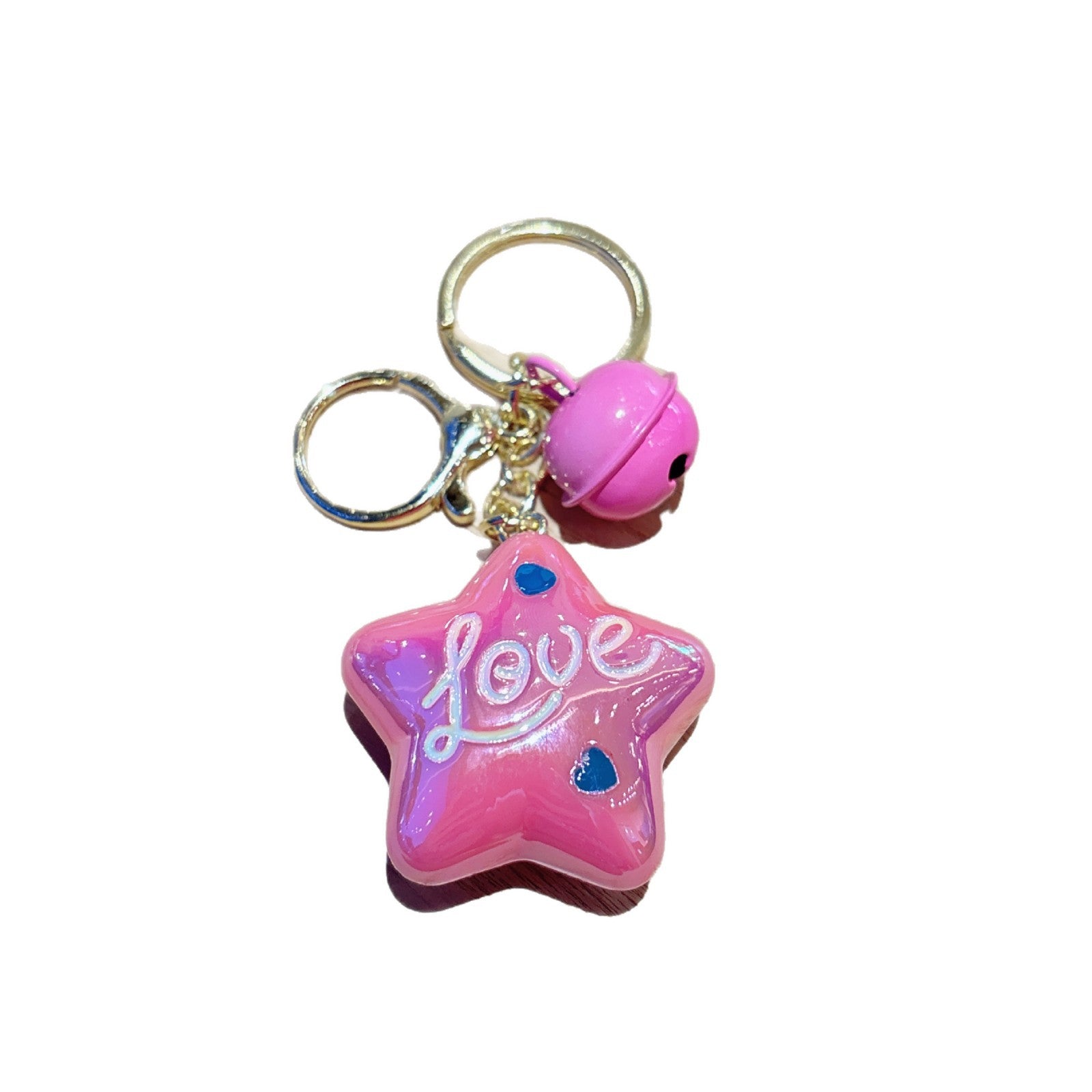 Wholesale Creative Colorful Acrylic Jelly Plated Five-Pointed Star Keychain