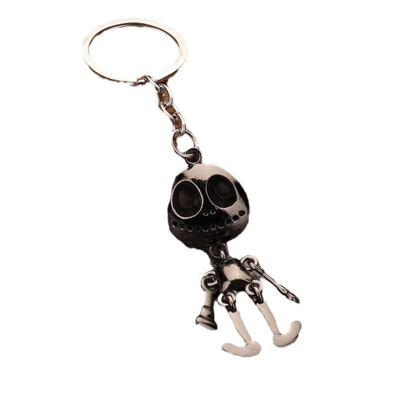 Wholesale Simple Ghost Head simple metal keychain