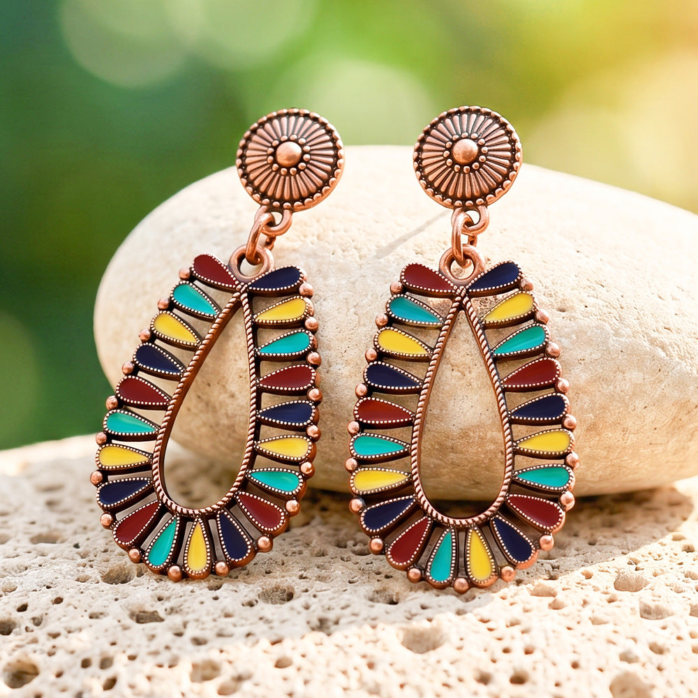 Wholesale Vintage Bohemian Drop Earrings Trendy Zinc Alloy Fashion Accessory