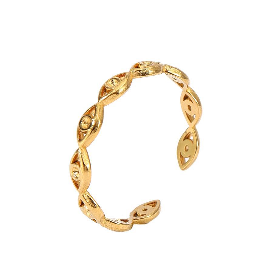 Wholesale Star Sun Moon Stainless Steel Rings 18k Gold Plated Rings ACC-RS-MuC014