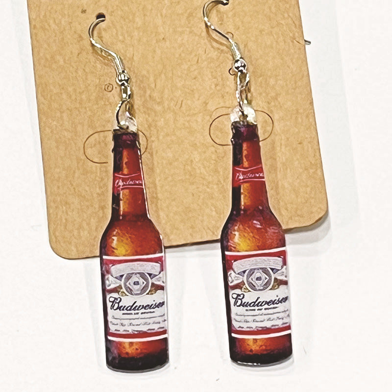 Wholesale 2 Pairs/pack Party Beer Can Fun Acrylic Earrings ACC-ES-HY074