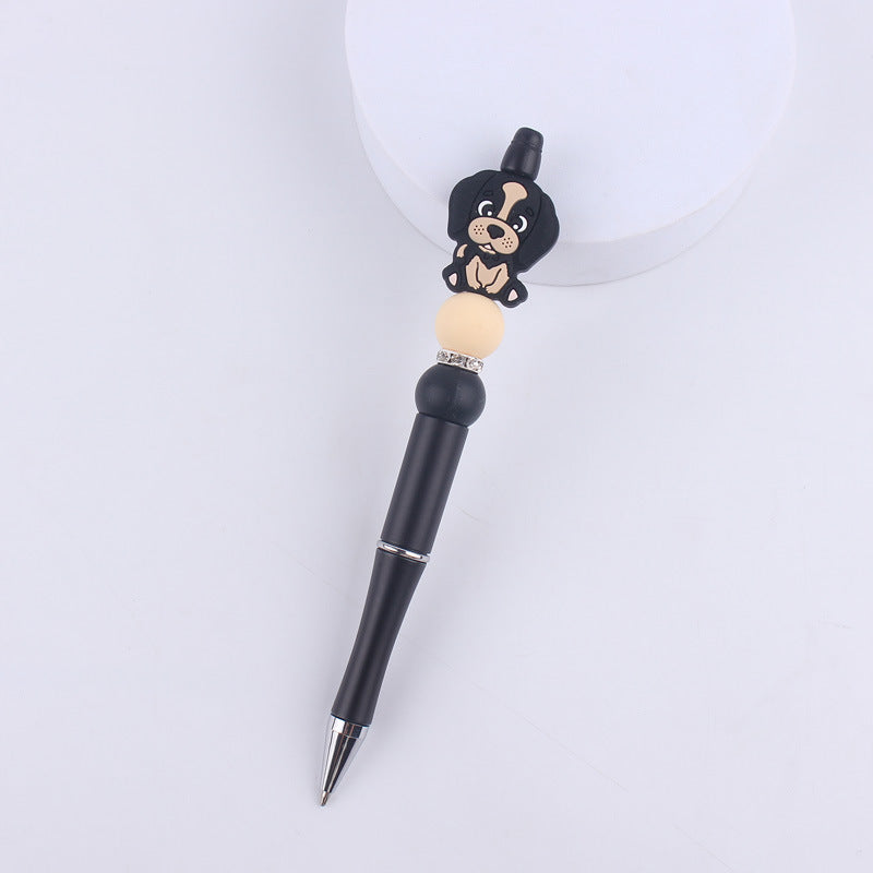 Wholesale Cartoon Silicone Animal Bee Dog Beaded Pen