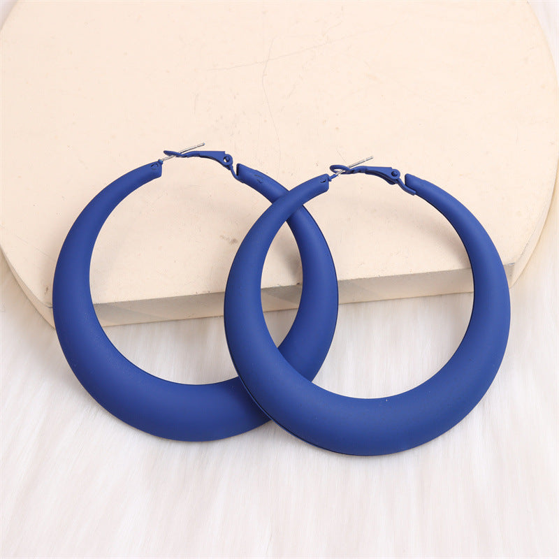 Wholesale 7CM spray paint big earrings