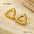Wholesale  stainless steel retro  hollow 18K gold earrings jewelry