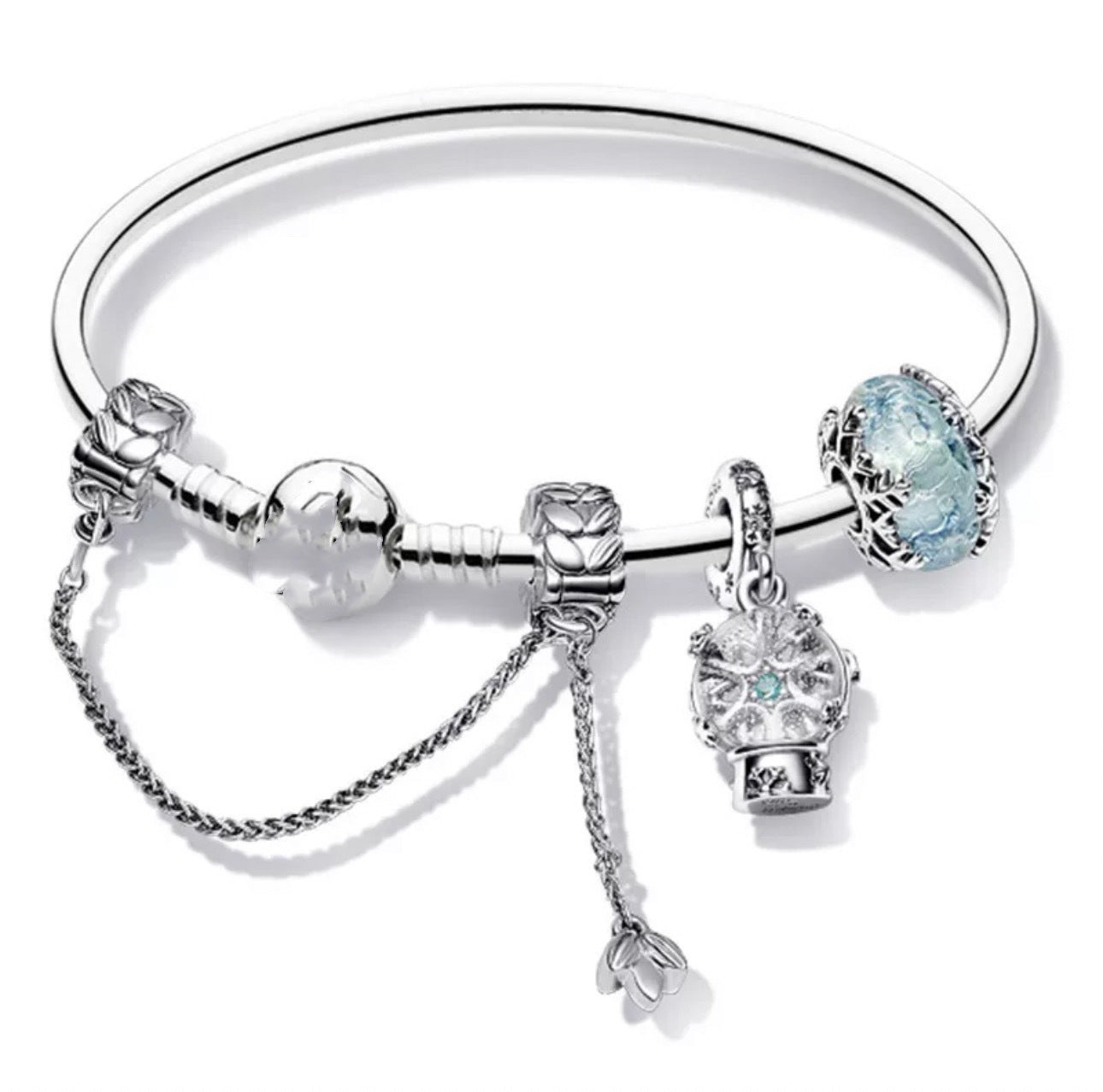 Wholesale S925 Sterling Silver Blue Ocean Star Language Star Valentine's Day Bracelet