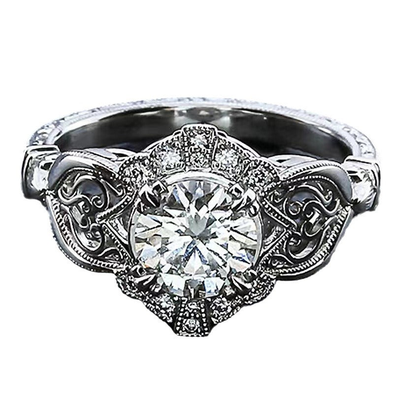 Wholesale  light luxury shiny zircon ring