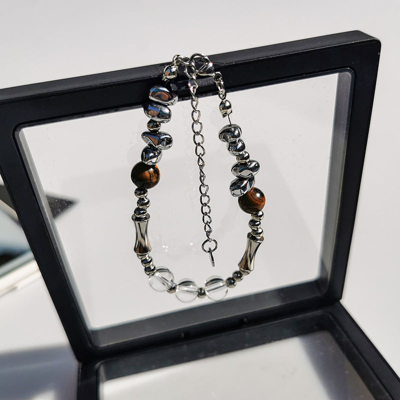 Wholesale  retro Tiger Eye Stone stitching bracelet