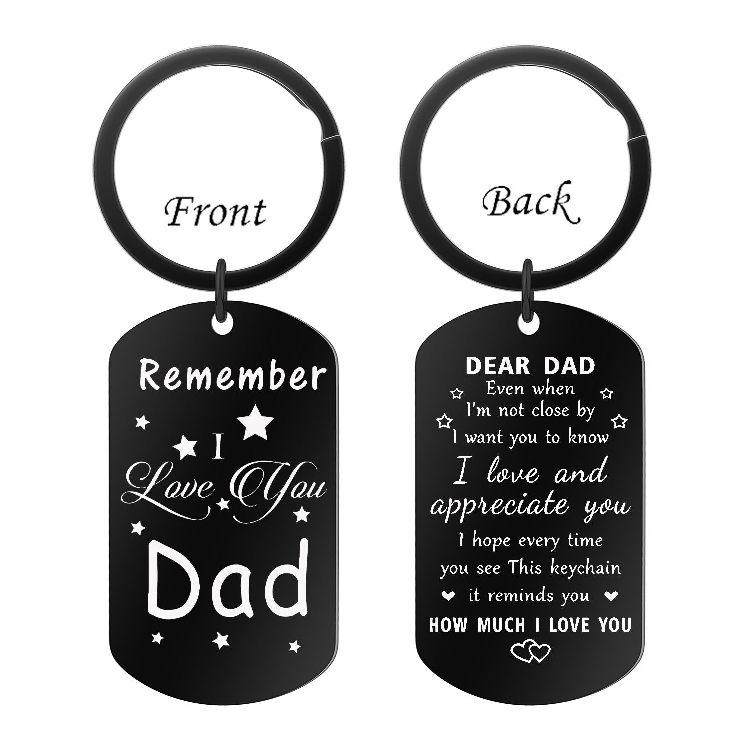 Wholesale  Father's Day Mother's Day Stainless Steel Keychain
