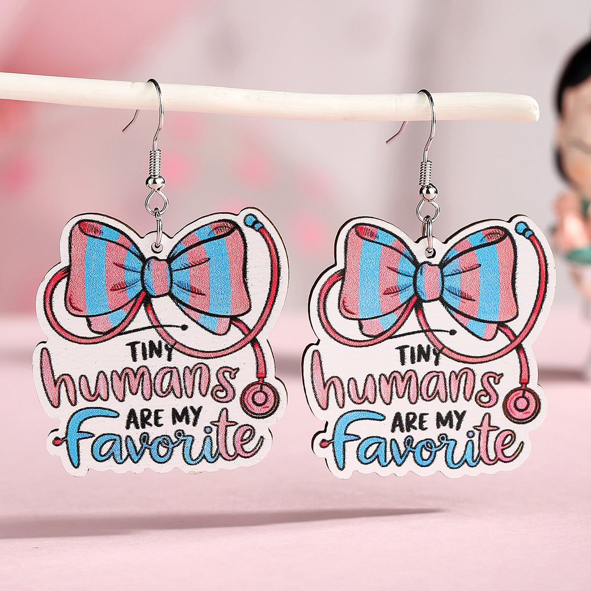 Wholesale  Nurses Festival Wooden Earrings