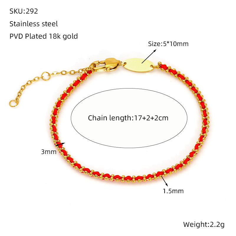 Wholesale Retro Red Rope Bracelet