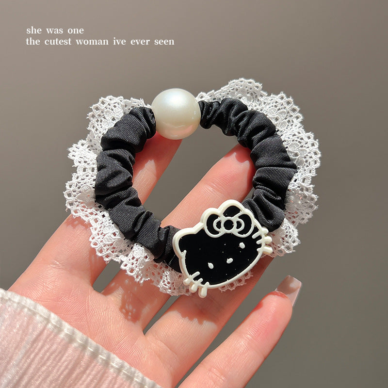 Wholesale Retro Lace Cartoon Cat Hair Scrunchies  ACCVIP-HS-Yint006