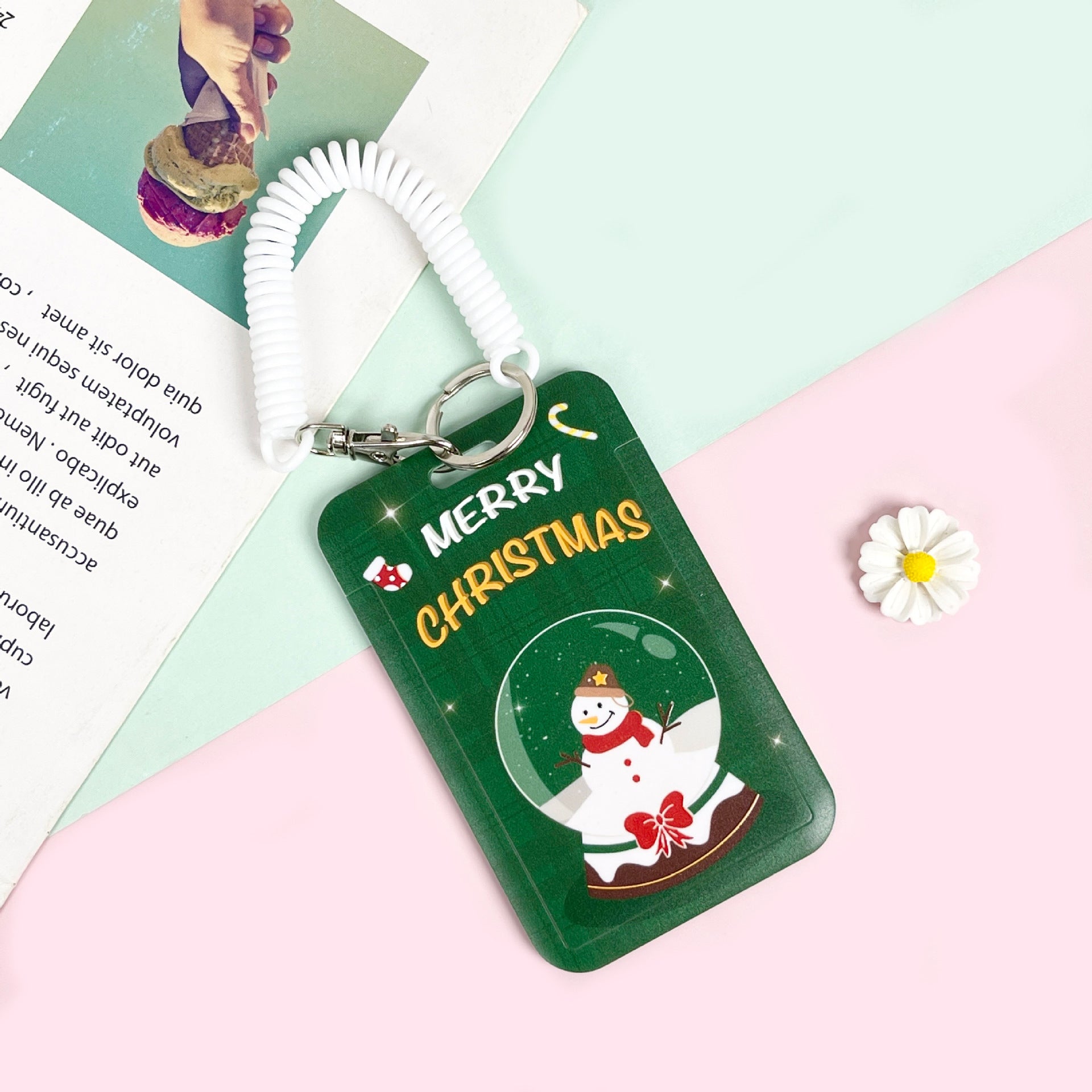 Wholesale Cute Christmas Card Set Lanyard Keychain ACC-KC-BG001