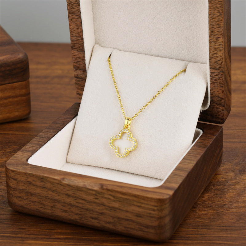 Wholesale Light Luxury Titanium Steel Necklace ACC-NE-Quanx007