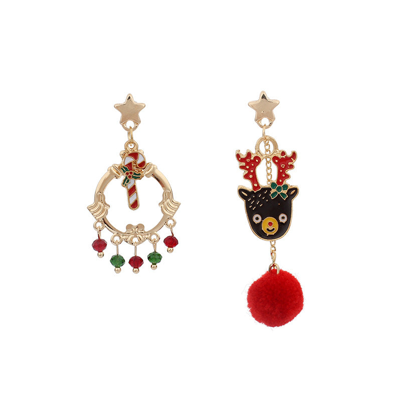 Wholesale Asymmetrical Christmas Earrings ACC-ES-Yiran002