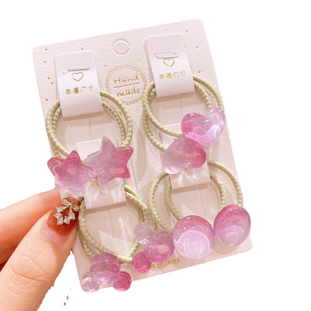 Wholesale Transparent Cute Kids Hair Scrunchies ACC-HS-Hengy001