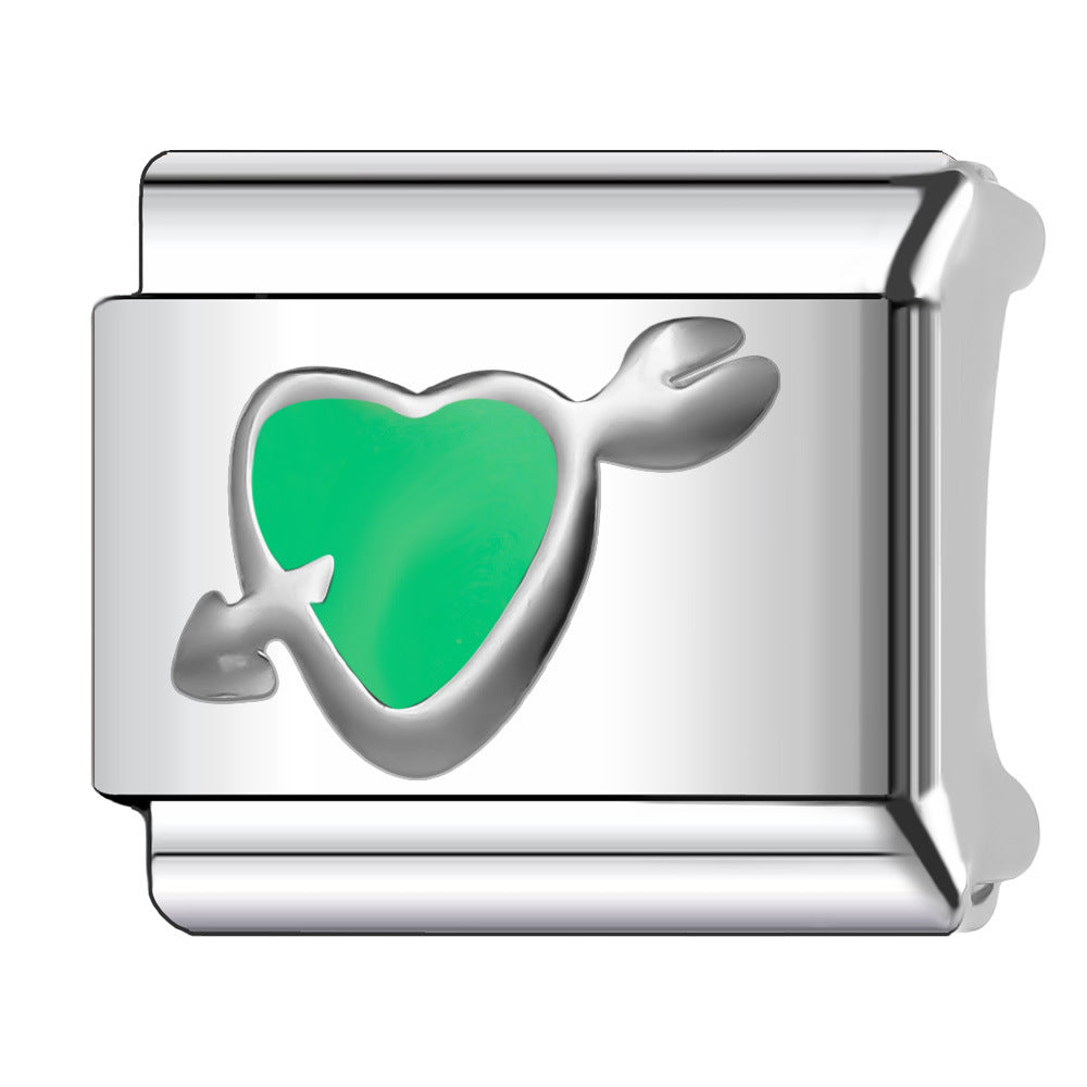 Wholesale Italian Charm Bracelet 9mm DIY Splicing Creative Pattern Stainless Steel Composable Bracelet