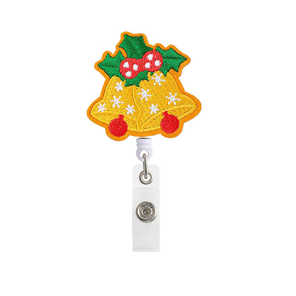 Wholesale Christmas  Easy-pull Felt Telescopic  Badge Reels