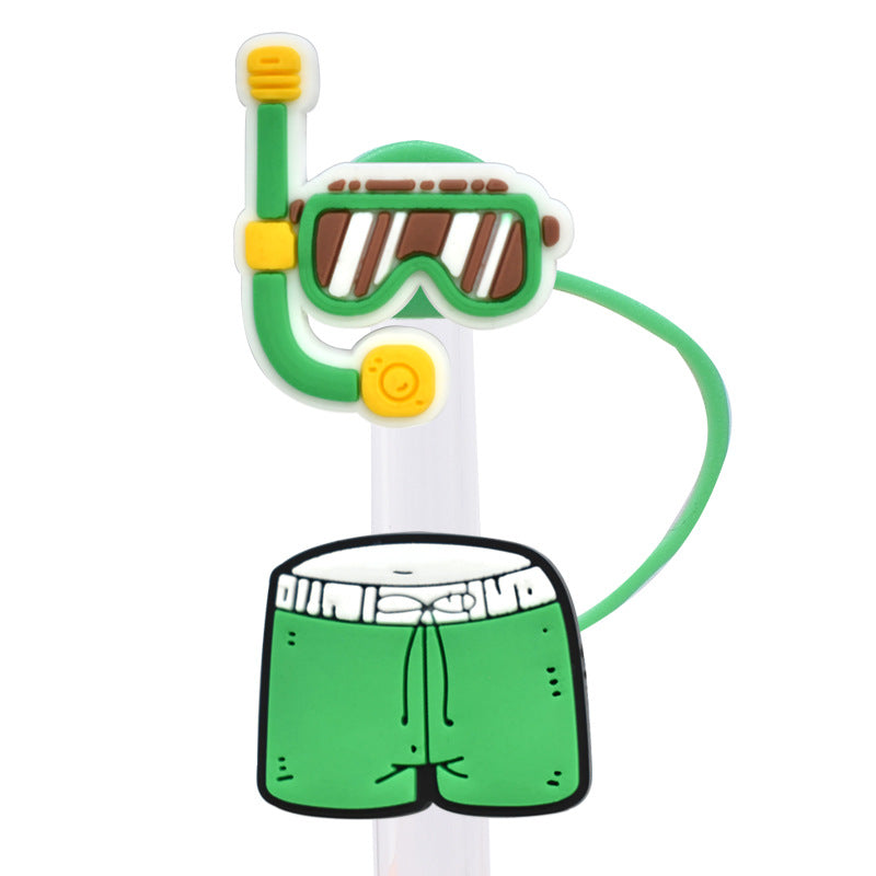 Wholesale Random 100pcs  PVC Soft Straw Tube Cap