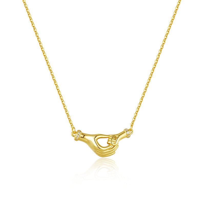 Wholesale Maternal Love Eternal Necklace Female S925 Sterling Silver Light Luxury Zircon Pendant Necklace