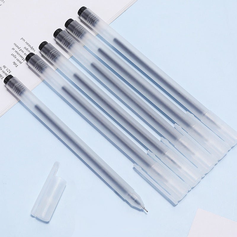 Wholesale transparent frosted gel pen 0.5 full needle ballpoint pen