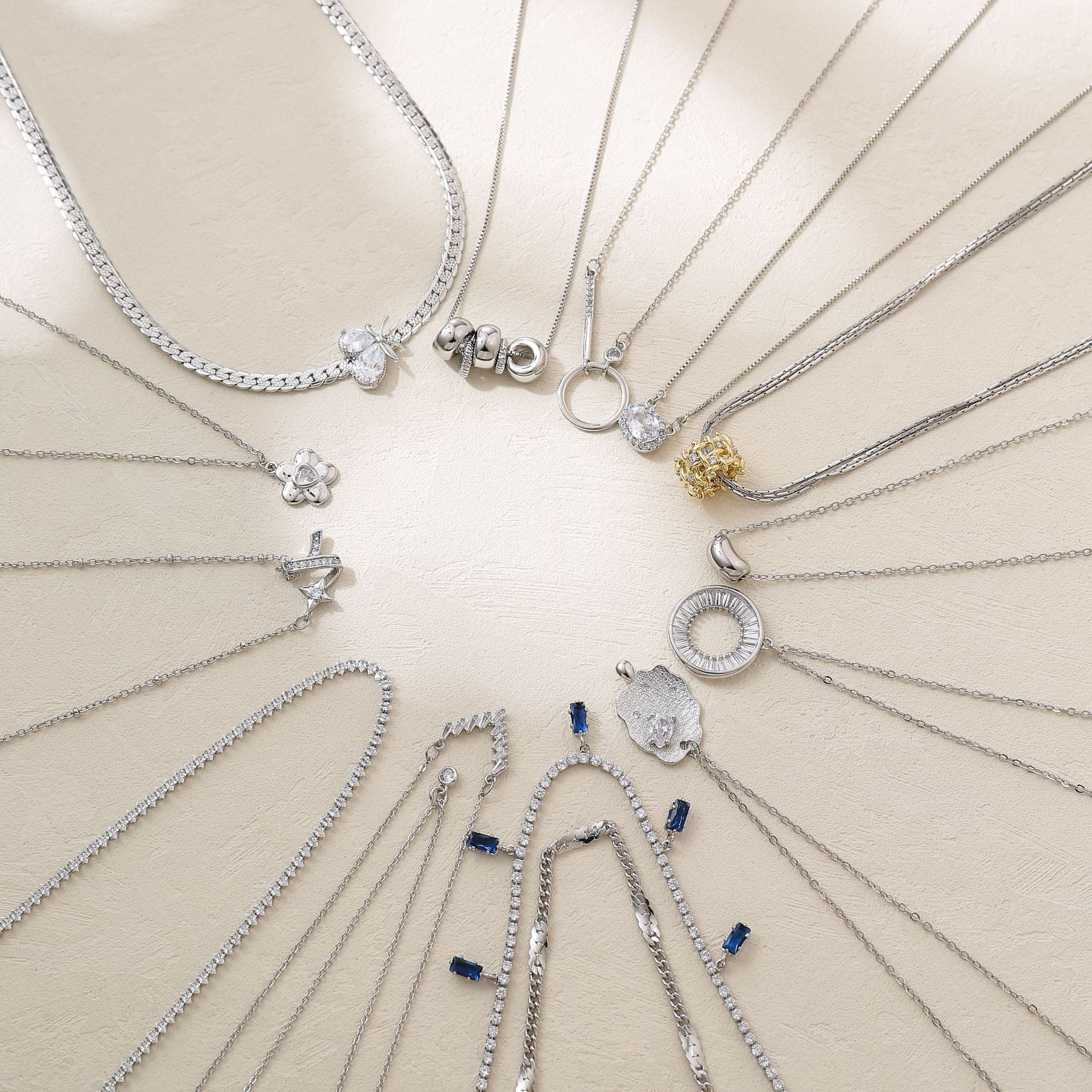 Wholesale Gold and Silver Two-color Necklace