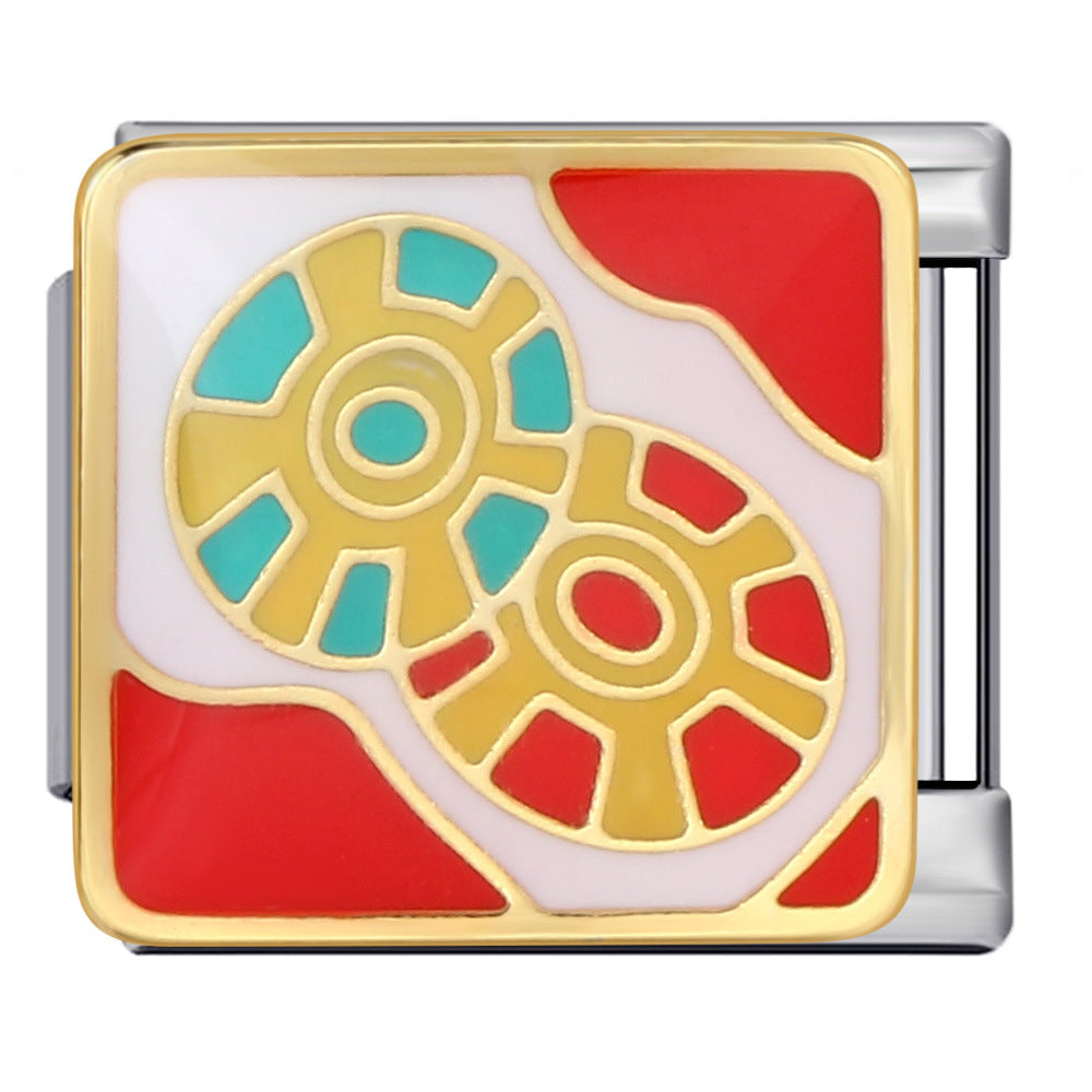 Wholesale Italian Charm Bracelet 9mm DIY Splicing Removable Poker Chips Stainless Steel Composable Bracelet