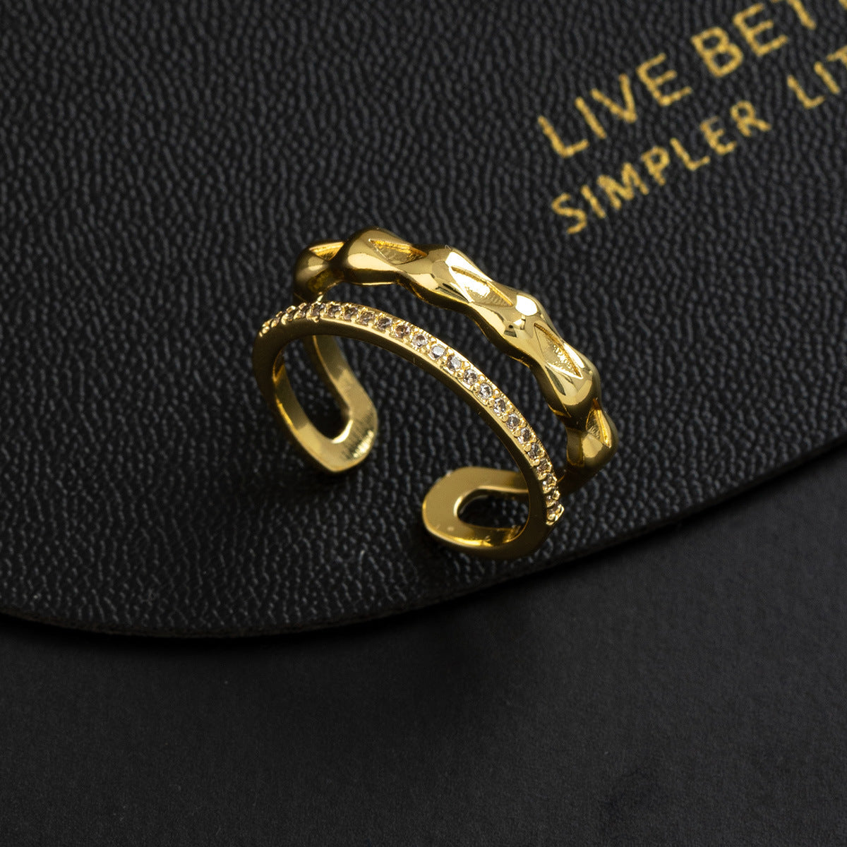 Wholesale Copper Bow Ring Open Adjustable Boutique Resale Fashion Accessory