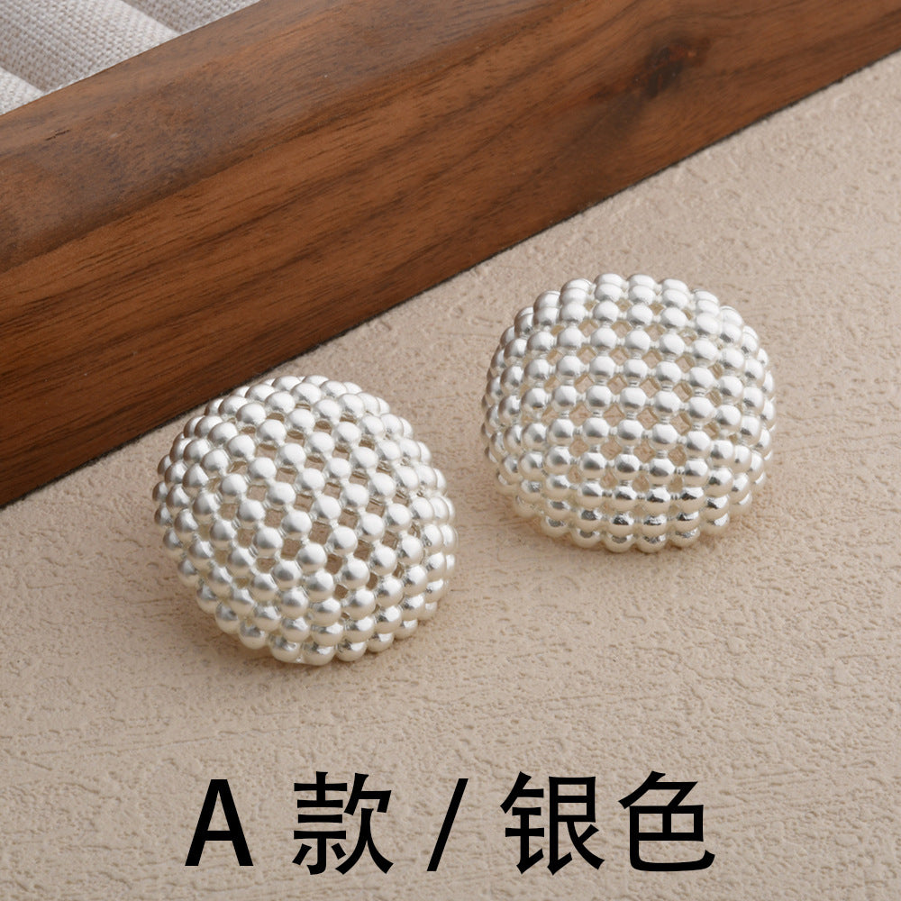 Wholesale Geometric Hollow Ball Earrings