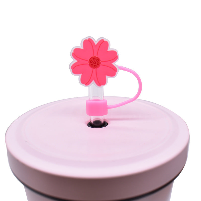 Wholesale Random 100pcs Summer Series Straw Cover 10MM Straw Tube Cap