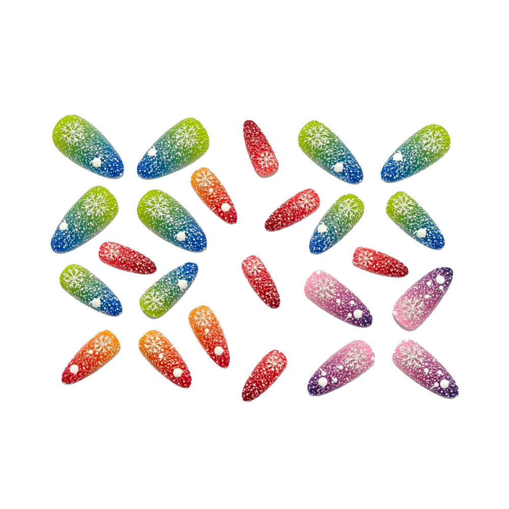 Wholesale 24 Pieces/  box Rainbow Gradient Nails Kits Nail Stickers