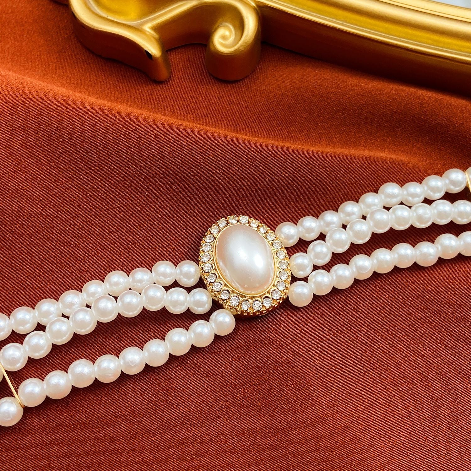 Wholesale Vintage Multi-layered Pearl Necklace Pearl Jewelry Set ACC-NE-meih003