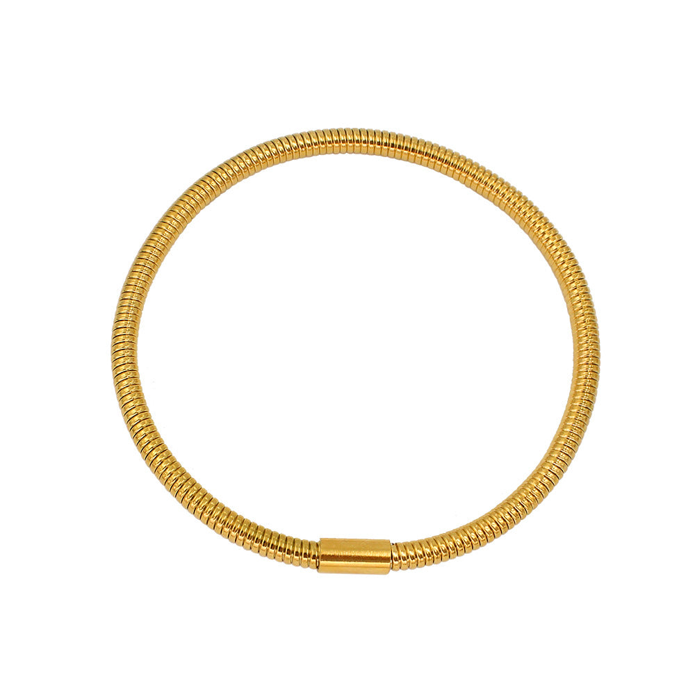 Wholesale Simple Style Geometric 304 Stainless Steel Bracelets 18k Gold Plated Bracelet ACC-BT-MeiSD004