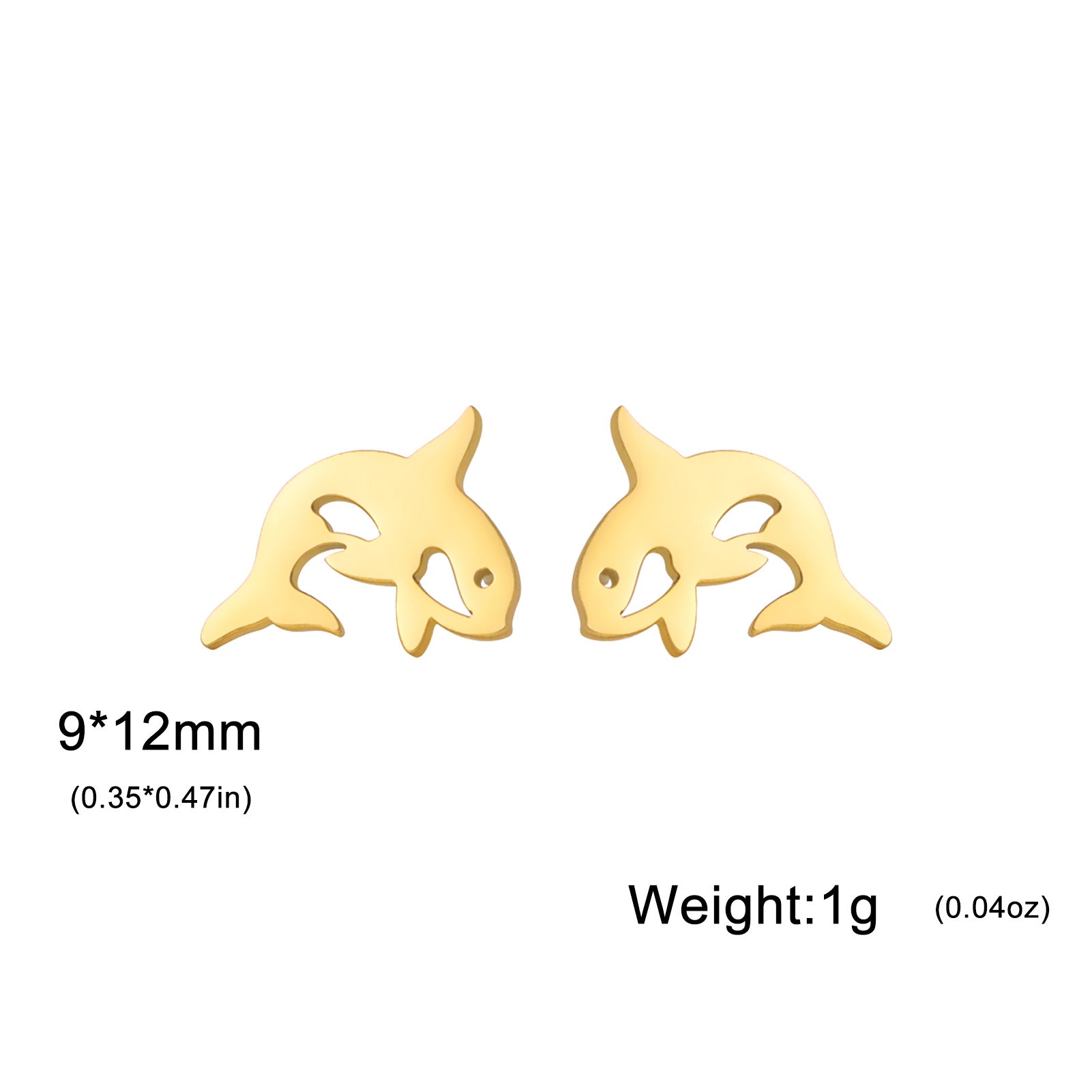 Wholesale Cute Whale Earrings Stainless Steel Ocean Animal Jewelry for Women Birthday Gift Fashion Accessory