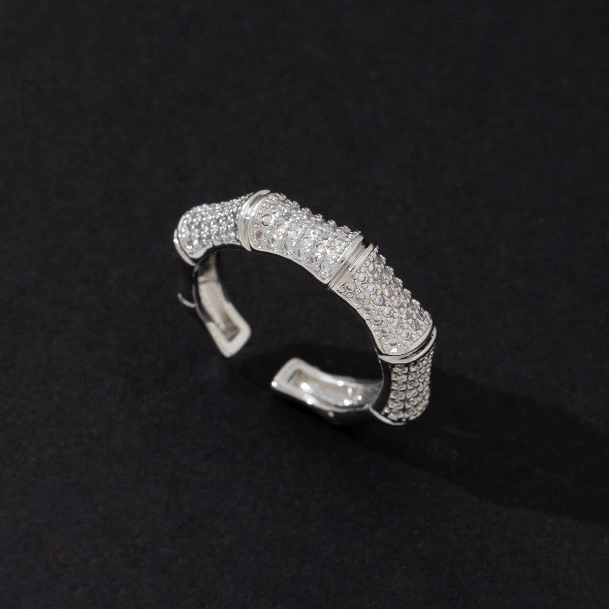 Wholesale Cold Style Vintage Cross Hollow Zircon Open Ring Chic Fashion Accessory For Everyday Wear