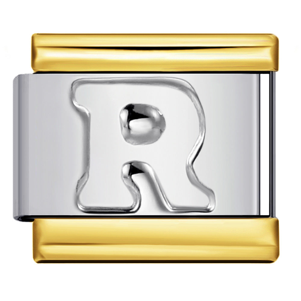 Wholesale Italian Charm Bracelet 9mm DIY letter Creative Stainless Steel Composable Bracelet