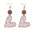 Wholesale Valentine's Day Love Wood Pieces Hollow Mesh Leather  Earrings