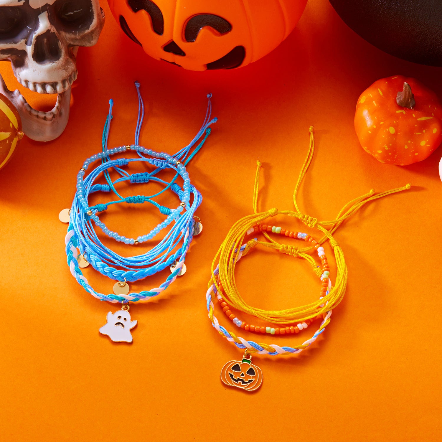 Großhandel Bohemian Bunte Reisperlen Halloween -Armband