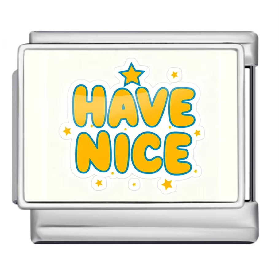 Wholesale italian Charm Bracelet 9mm DIY Colorful English Series Creative Stainless Steel Composable Bracelet