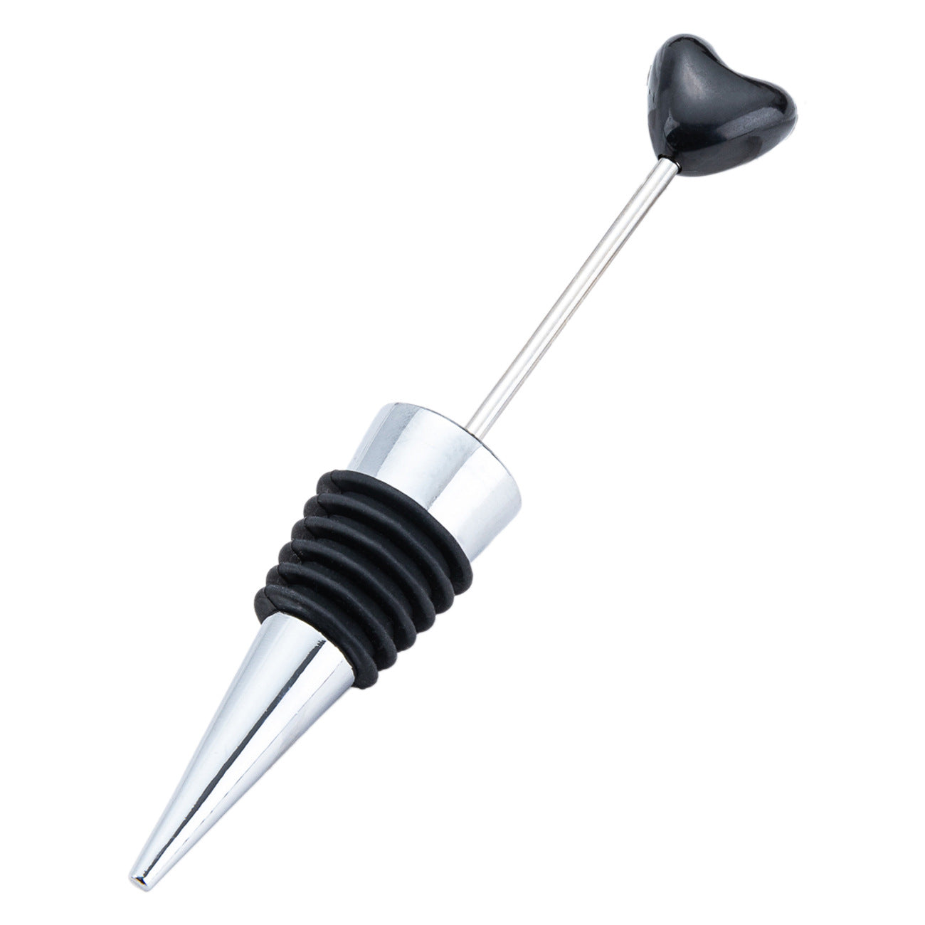Wholesale DIY beadable Heart-Shaped Wine Stoppers