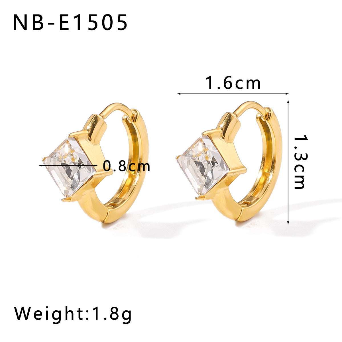Wholesale  Stainless Steel Earrings 18K Gold Earrings Set