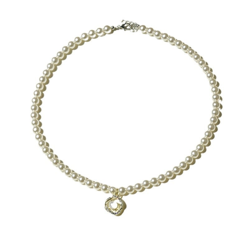 Wholesale  beaded pearl butterfly pendant niche clavicle chain