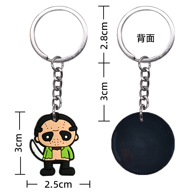 Wholesale Cartoon  PVC Keychain Pendant,  Dark Style Bag Charm for Resale