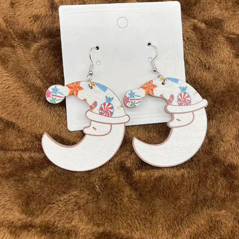 Wholesale Christmas Creative Cute Cartoon Santa Claus Earrings ACC-ES-KangD001