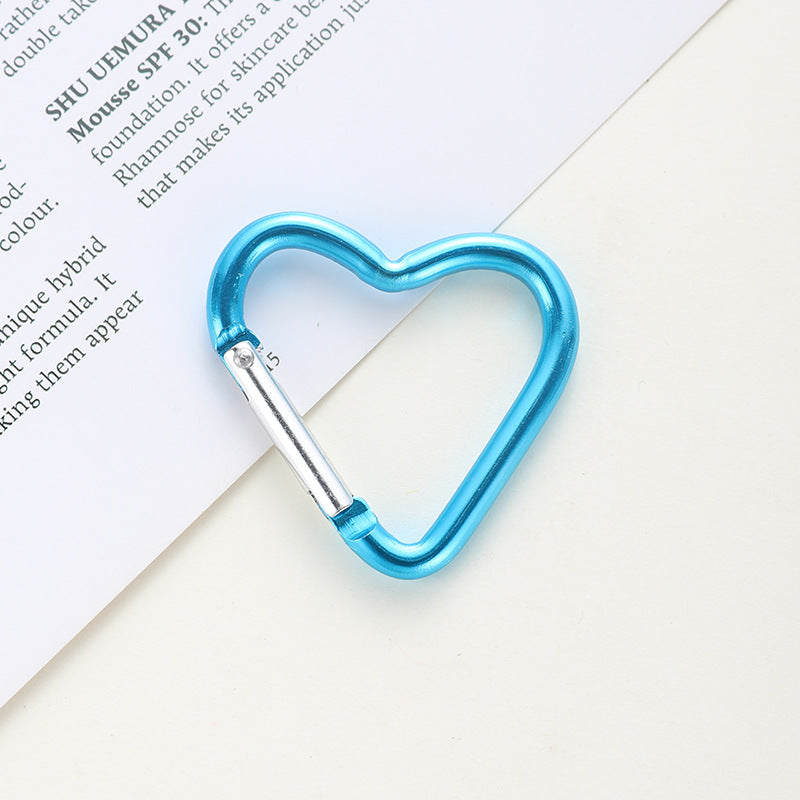 Wholesale Heart aluminum alloy multifunctional safety buckle keychains